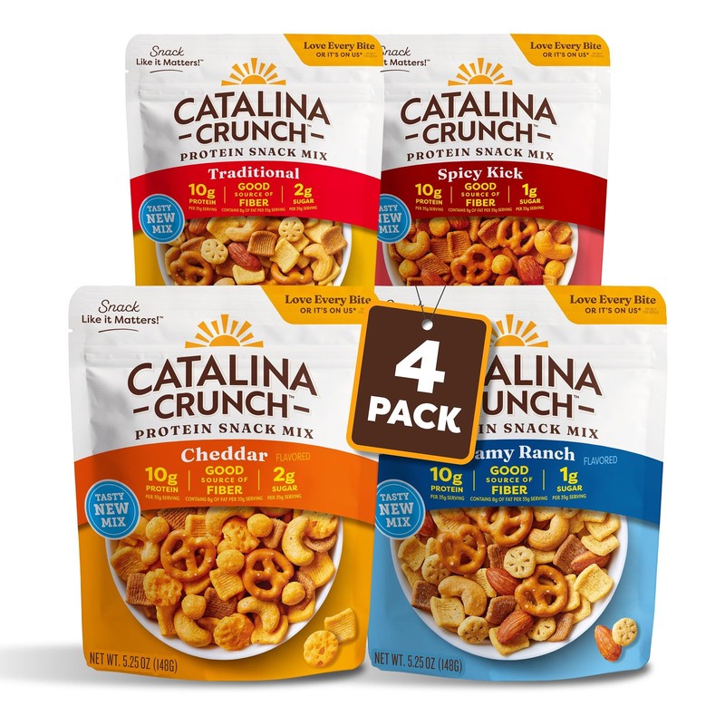 Protein Snack Mix with Cheese Crisps | 10g Protein, 1g Sugar per Serving | Go...