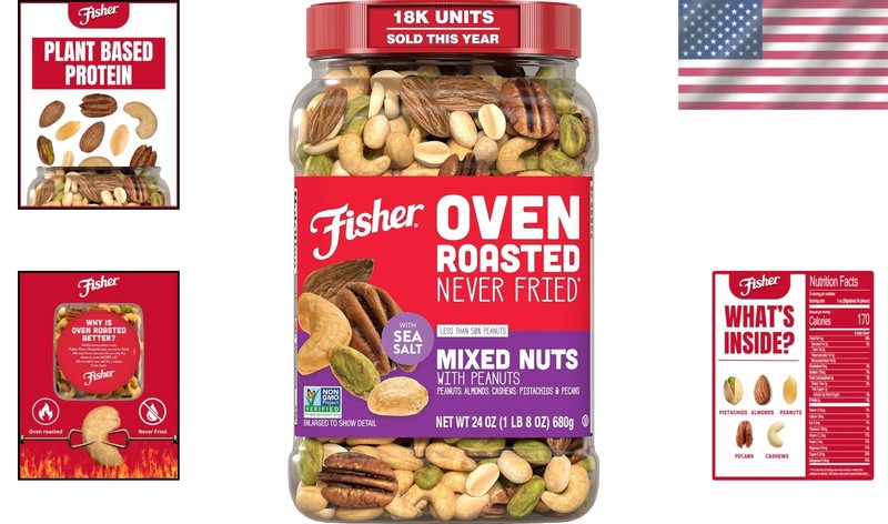Fisher Mixed Nuts with Peanuts, 24 oz - Guilt-Free Snack gallery
