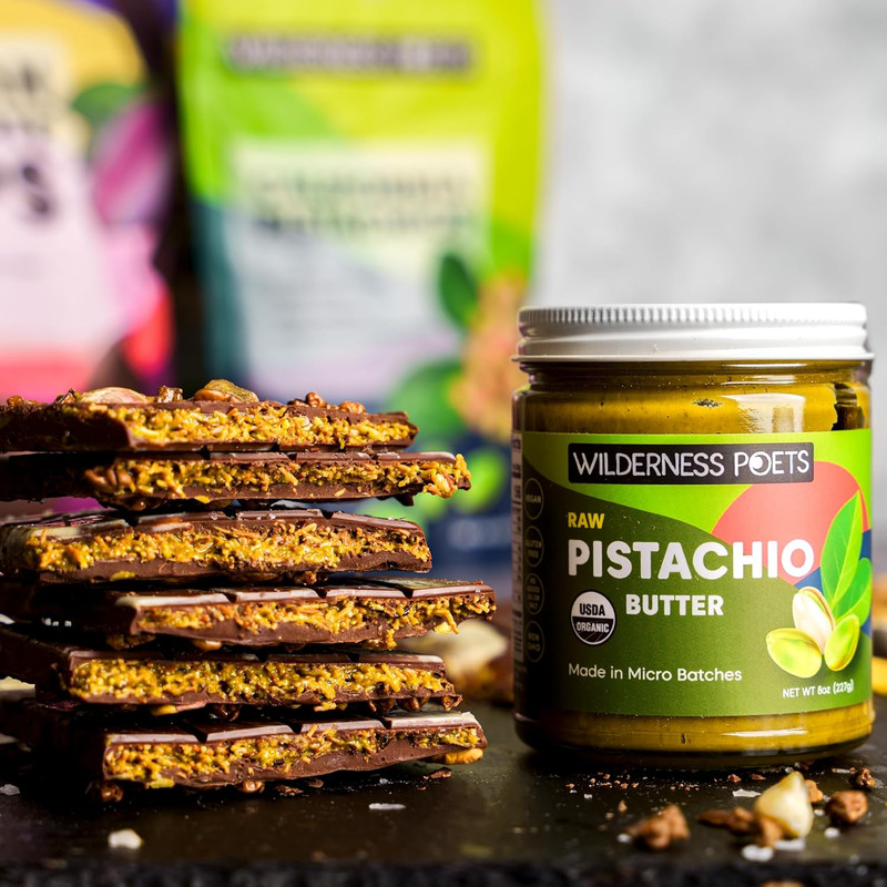 , Pistachio Butter - Organic, Raw, 100% Pistachio - Half Ga gallery