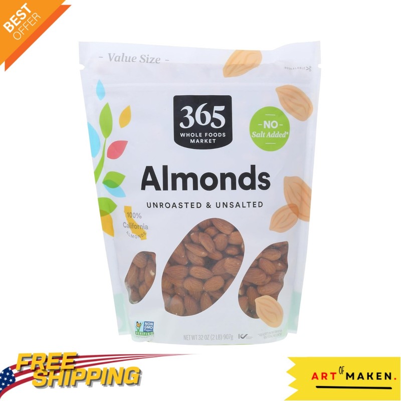 32oz California Raw Almonds – Perfect for Healthy Snacking & Cooking