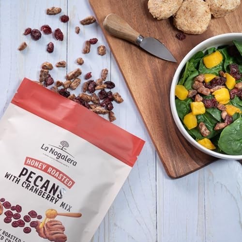 Gourmet Honey Roasted Pecans & Cranberry Mix 24 oz - Sweet Crunchy Salad Topping gallery