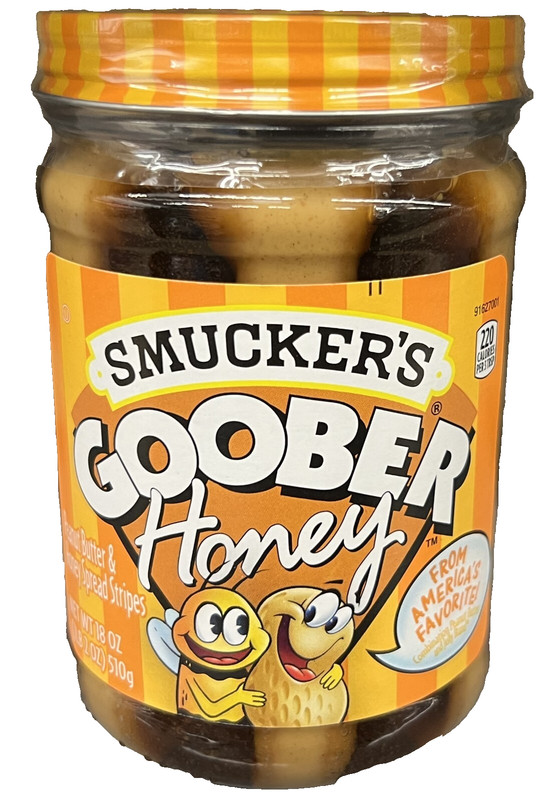 Smuckers Goober Honey Peanut Butter & Honey Spread Stripes 18 oz Smucker’s