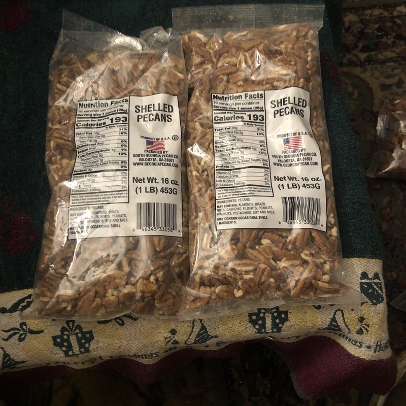 NEW SEALED 2 BAGS OF PECANS VERY FRESH ,1 LB EACH, TOTAL OF 2 LBs. USA PRODUCT