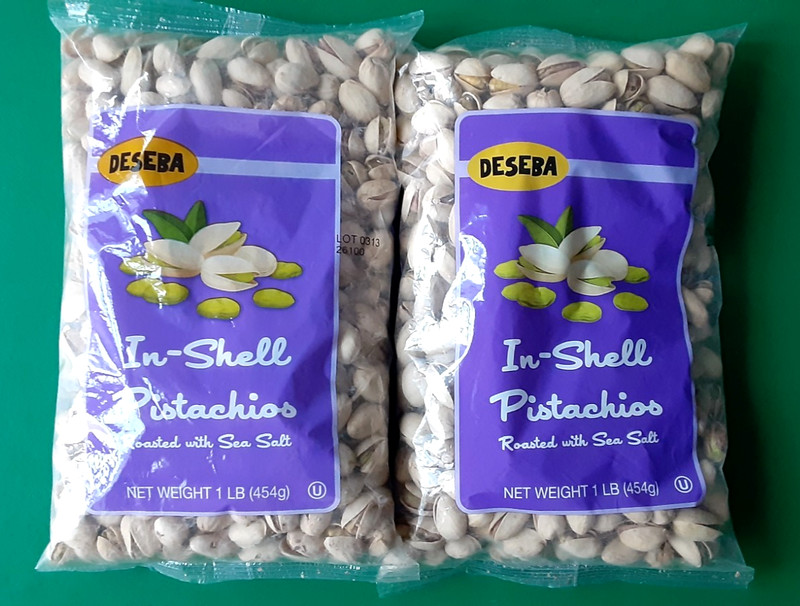 DESEBA Pistachios In-Shell with Sea Salt - 2 LBS - 2 Bags 16oz Each BB 04/11/27 gallery