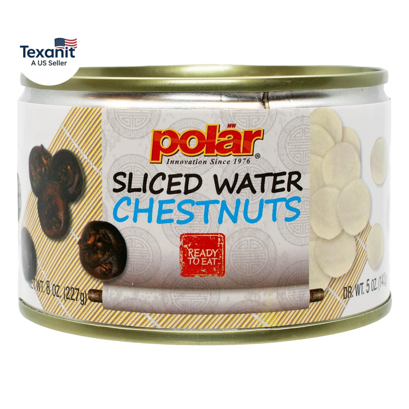 Canned Vegetables Water Chestnuts, Sliced, 8 Ounce, (Pack of 12)