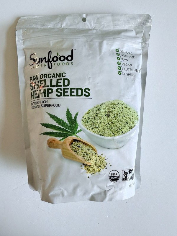 Sunfood Superfoods Raw Organic Shelled Hemp Seeds Raw Gluten Free Kosher 1lb New