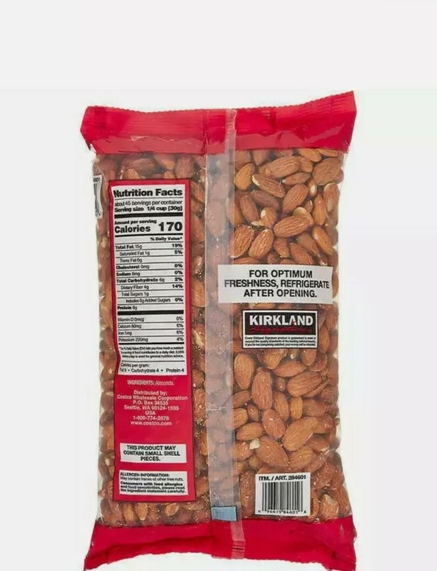 Kirkland Signature Almonds Supreme Whole 3 lb Large Bag (48 oz) gallery