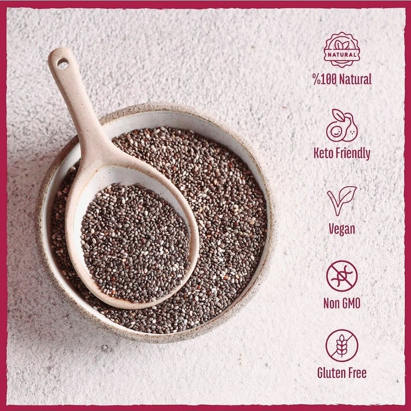 All Natural Non-GMO Chia Seeds – 5 Lb