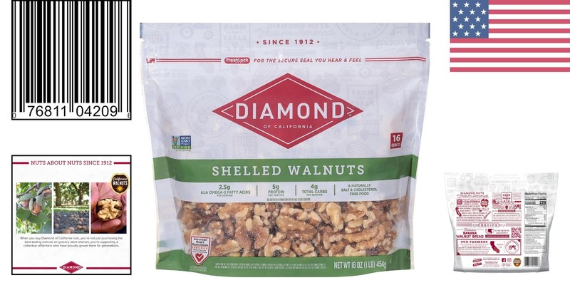 Plant-Based 16 oz Shelled Walnuts - Mediterranean Flavor, Versatile Snack gallery