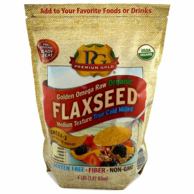 Premium Gold Organic Ground Flax Seed | Omega 3 | 4 pounds