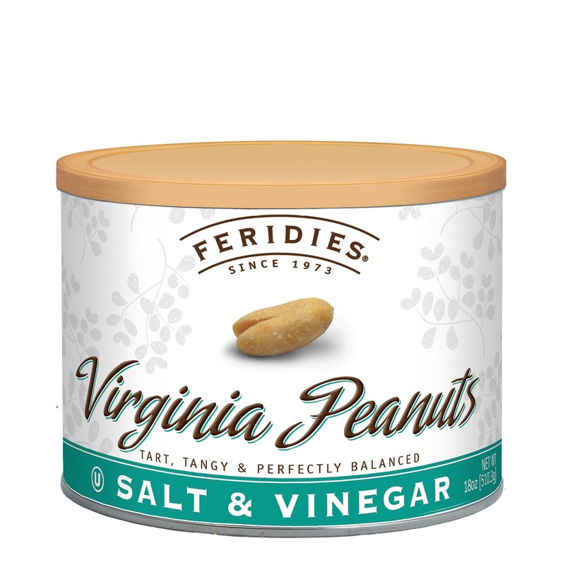FERIDIES Salt and Vinegar Virginia Peanuts, Extra Large Roasted, 18 Oz Reseal... gallery