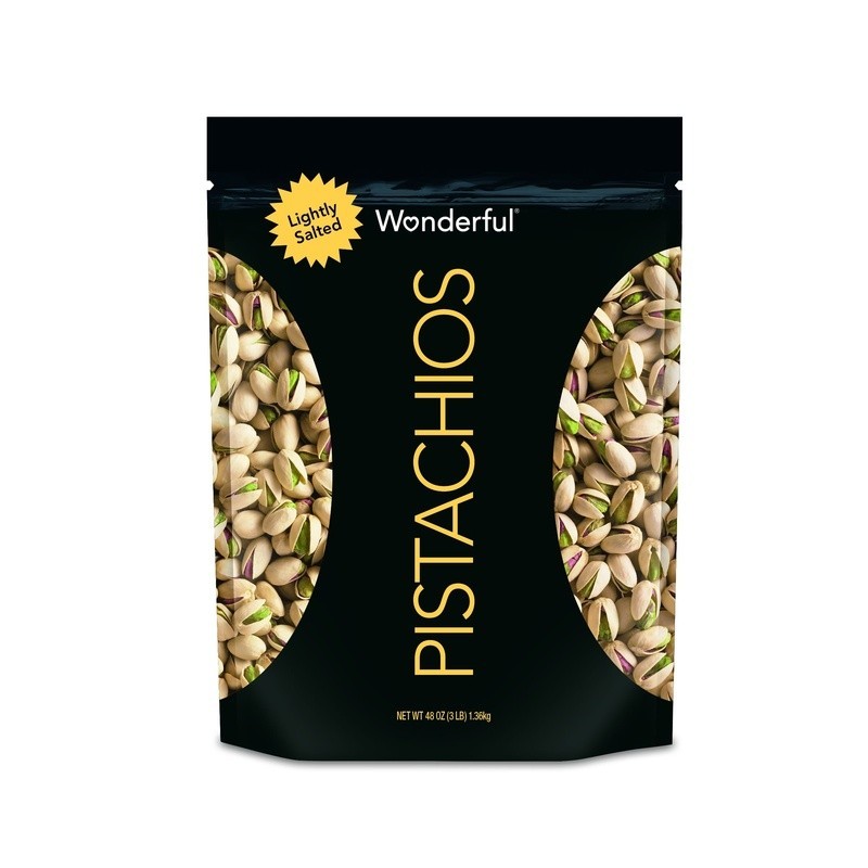 Roasted Lightly Salted Pistachios Low Sodium Snack Plant Protein Crunchy 48oz US gallery