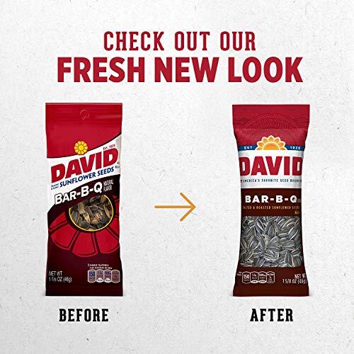 DAVID Roasted and Salted Bar-B-Q Sunflower Seeds 1.625 oz 12 Pack gallery