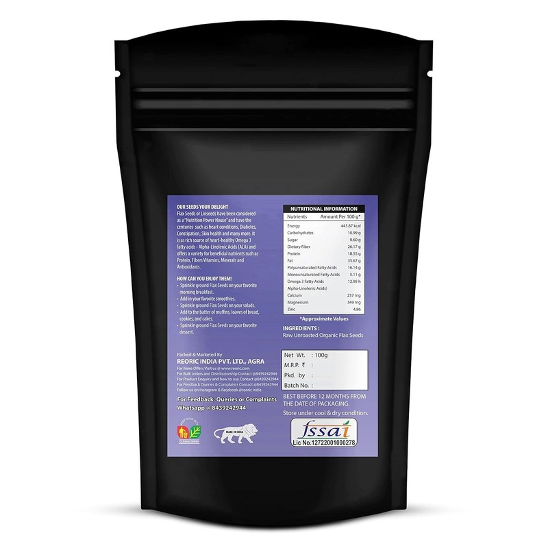Bralcon Flax Seeds 100gm gallery