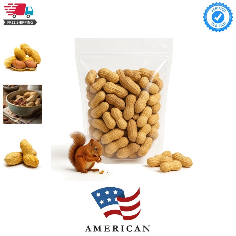 Sky | Grown, Raw Peanuts in Shell for Squirrels, 2.5lb | Jumbo Unsalted Pea...