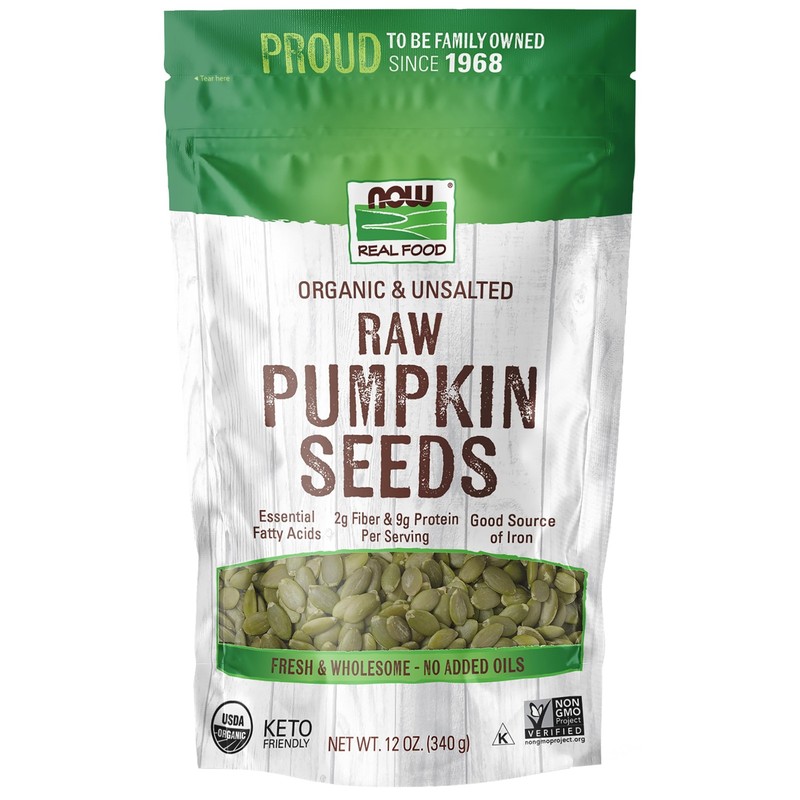Organic Pumpkin Seeds Raw Unsalted Protein Iron Keto Snack 12oz