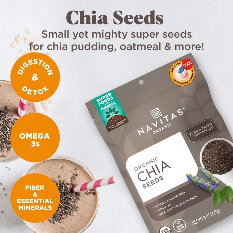 Chia Seeds – For Chia Pudding, Smoothies, Baking, Salads & More – Omega 3, Fi... gallery