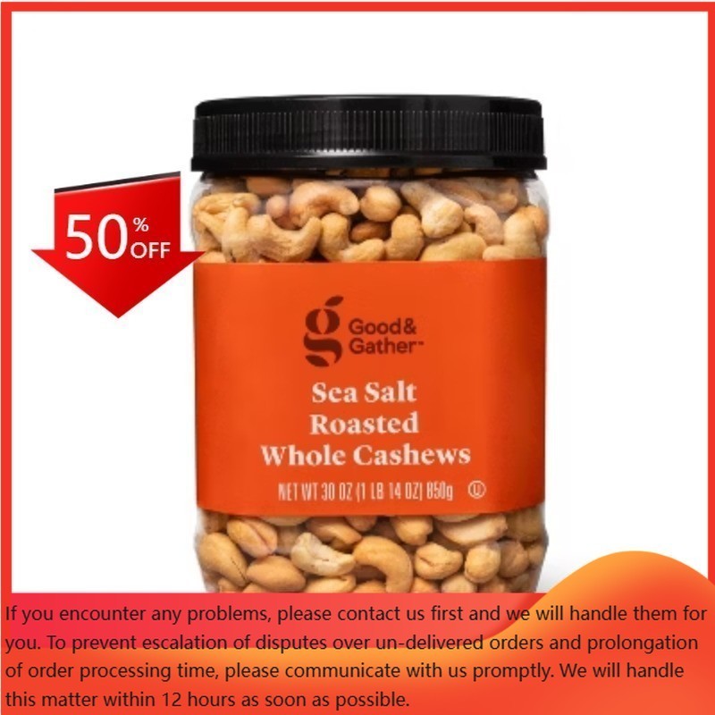 Sea Salt Roasted Whole Cashews – 30oz – Good & Gather™