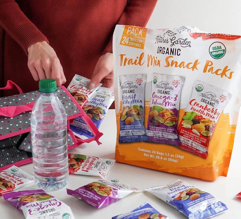 Organic Trail Mix Snack Packs 24 ct 1.2 oz Healthy Nuts & Fruit Bulk gallery