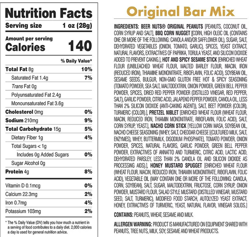 BEER NUTS Peanut Mix 8.0 oz gallery