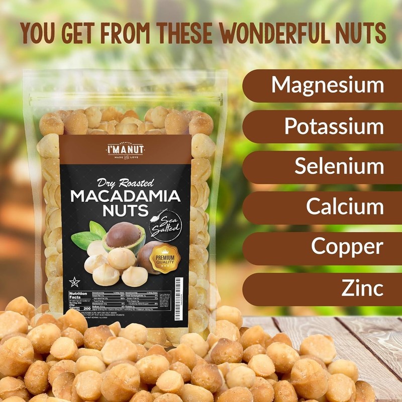 Luxury Dry Roasted Macadamia Nuts with Sea Salt - 24 Ounces of Pure Indulgence gallery
