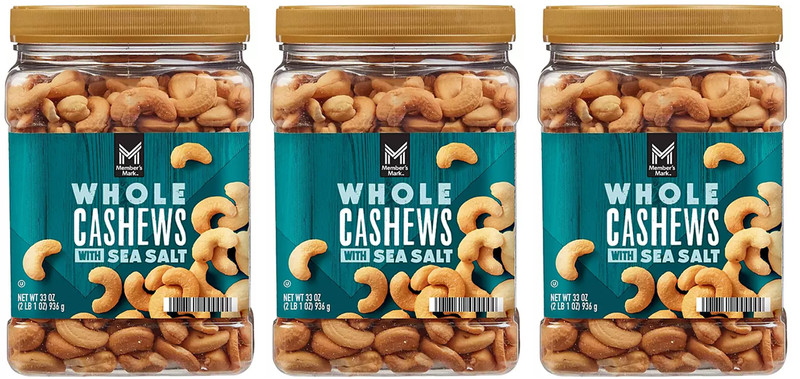 3 pack – Member’s Mark Roasted Whole Cashews with Sea Salt (33 oz.)