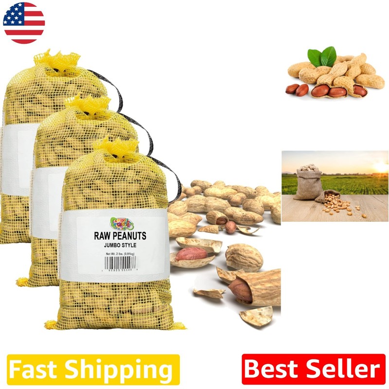 Boilable Raw Peanuts In-Shell 6 Pounds – Healthy All-Natural Squirrel Bird Feed