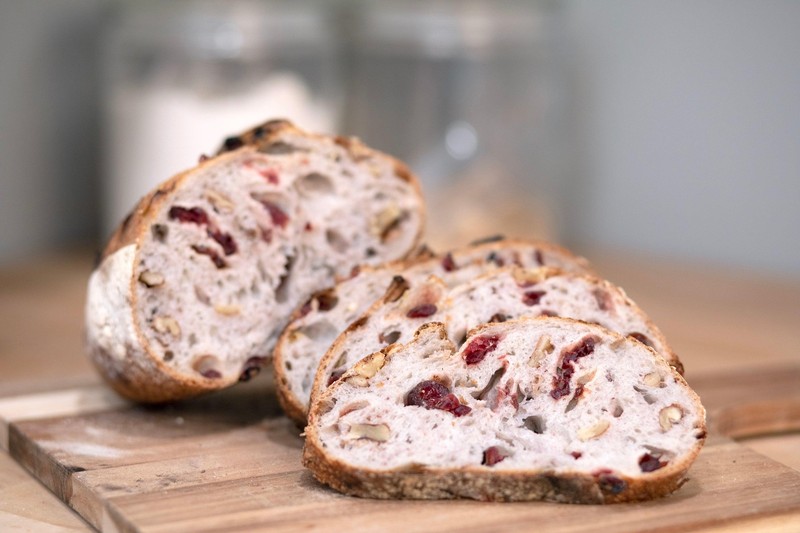 RawJoy Fresh Delicious European Cranberry Raisin Walnut Loaf (Bread) (Pack of 4)
