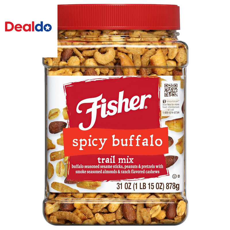 Spicy Buffalo Bulk Trail Mix, 31 Oz Jar; Buffalo Seasoned Sesame Sticks, Peanuts