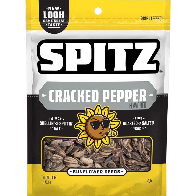 Cracked Pepper Sunflower Seeds Snack Pack 6 Ounce Bags Pack of 9