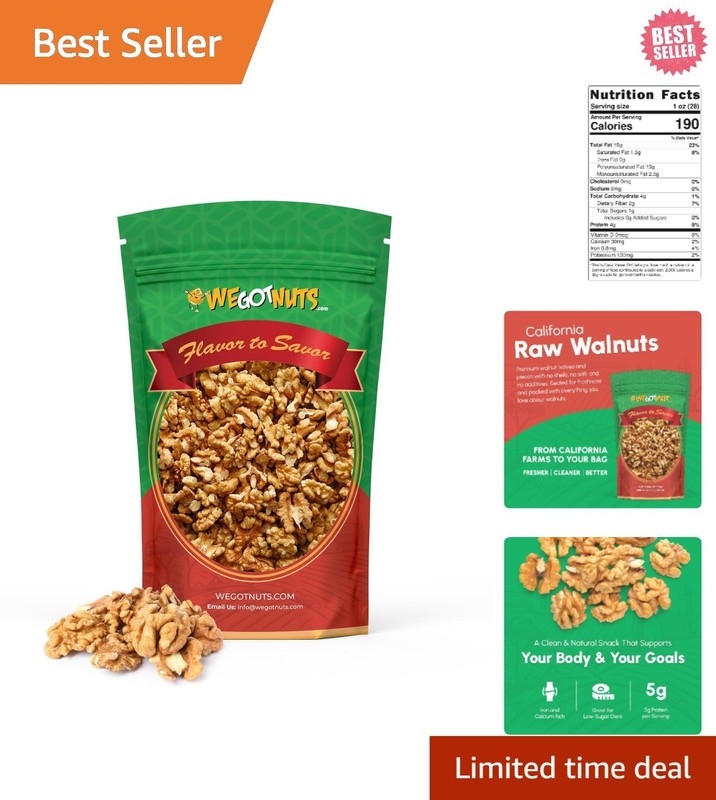 Kosher Certified Raw Walnuts 3 lbs - Perfect for Snacking & Baking Brownies