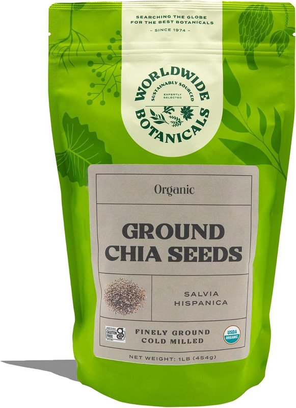 Organic Ground Chia Seeds, 1 Pound – Excellent Source of Fiber, Protein, and Ome