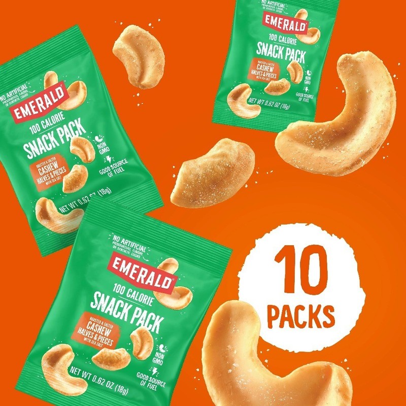 Nuts, Cashews Roasted and Salted 100 Calorie Packs, 0.62 Oz, 10 Ct gallery