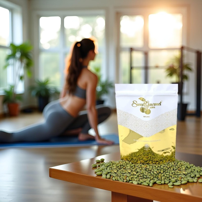 Lightly Salted Dry Roasted Imported Edamame Green Soybeans, 4.5 Pounds gallery