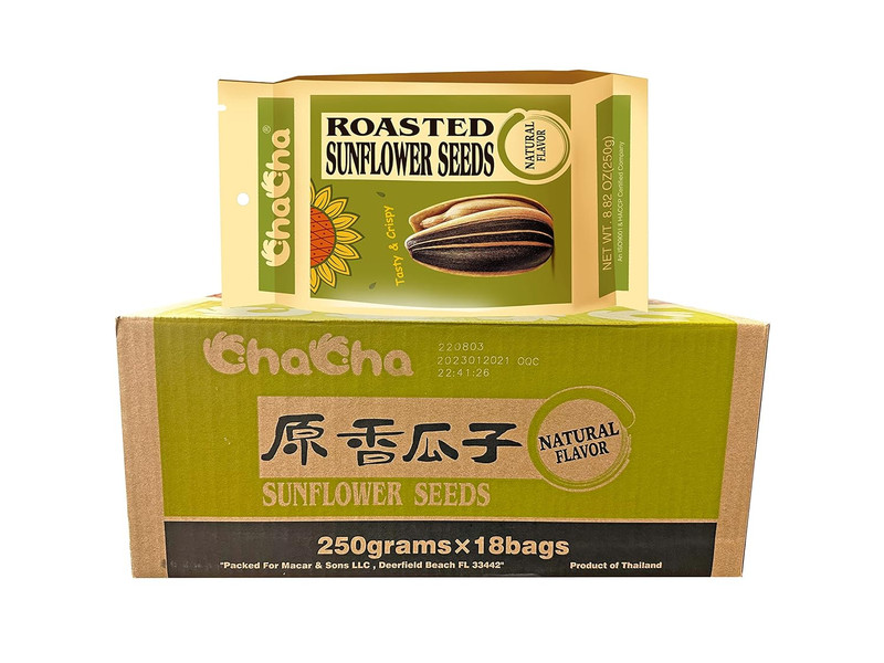 Chacha Sunflower Roasted and Salted Seeds (All Nature) 250G X 18Bags gallery