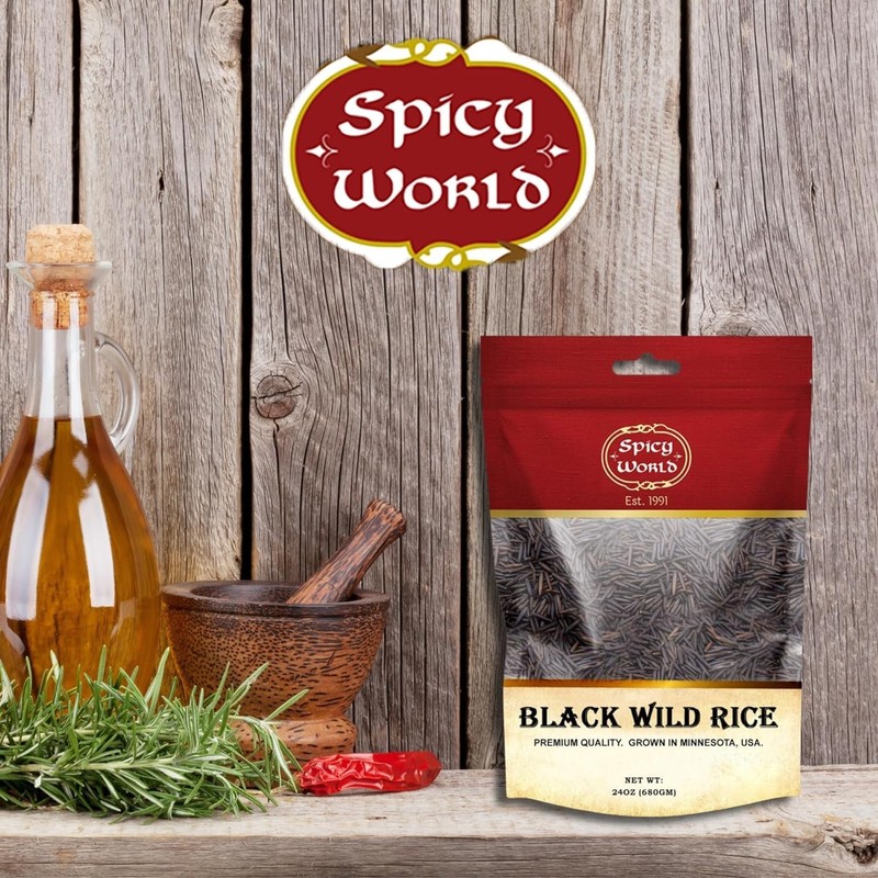 Minnesota Grown Black Wild Rice 6 Pound Bag - Quality, All Natural - by gallery