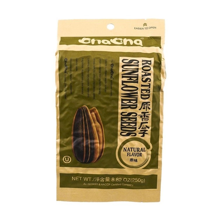 Cha Cha Roasted Sunflower Seeds, 250 g (Natural Flavor), Asian Snack & Appetizer