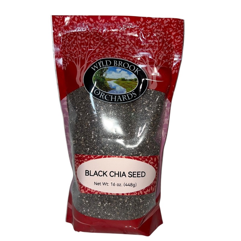 Wild Brook Orchards Black Chia Seed 16oz Non-GMO Superfood Fresh New
