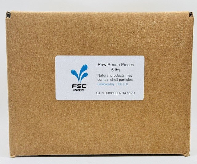 Raw Shelled Pecan Pieces 5 lb box gallery