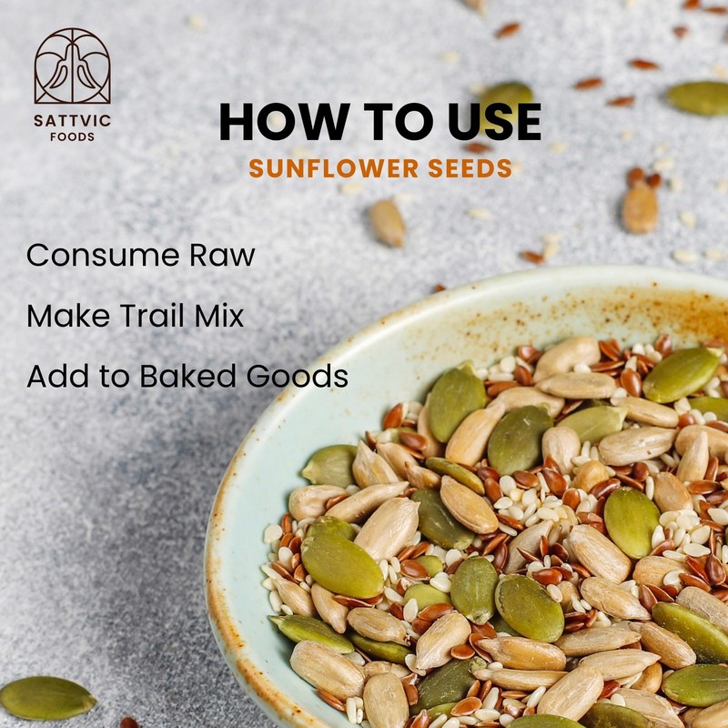 Sattvic Foods Raw Sunflower Seeds 250g | Indian Origin | Unsalted & Not Roasted gallery