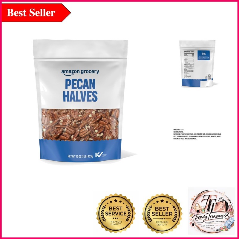 Happy Belly Pecan Halves — 16 oz