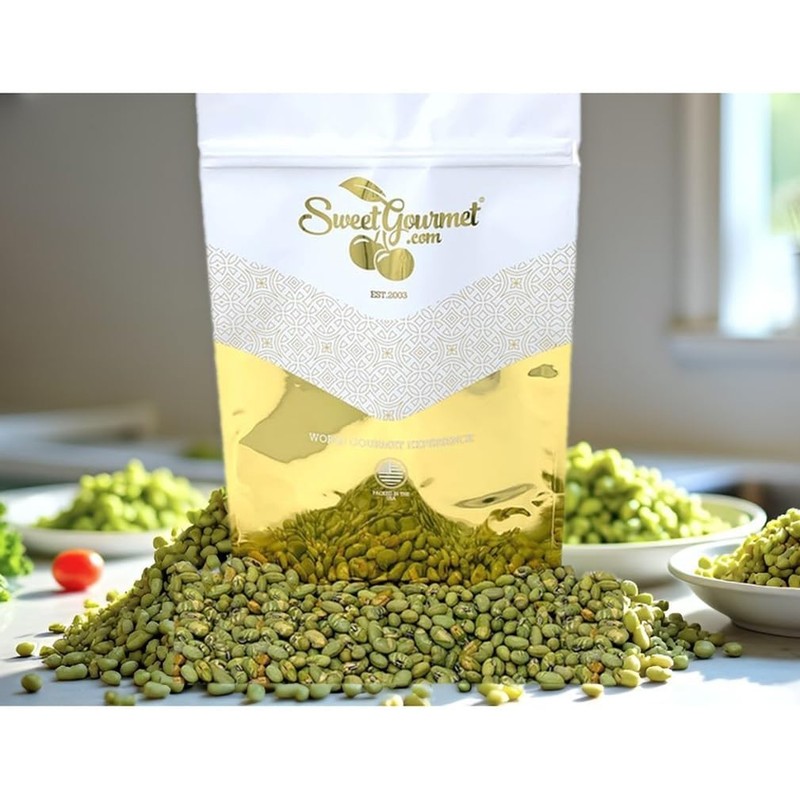 Lightly Salted Dry Roasted Imported Edamame Green Soybeans, 4.5 Pounds gallery