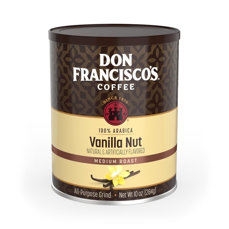 Premium Vanilla Nut Ground Flavored Coffee Rich Aromatic 100% Arabica Beans