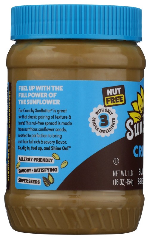Sunbutter Natural Crunchy Sunflower Butter 16 Oz Jar 6 Pack gallery