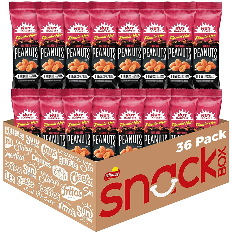 Nut Harvest, Flamin' Hot Peanuts, 1.625 Oz Bags (36 Pack) gallery