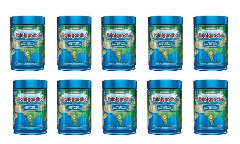 Rajnigandha Pan Masala Premium Flavoured Smart Pocket Pack Each 100gm X 10 Pack