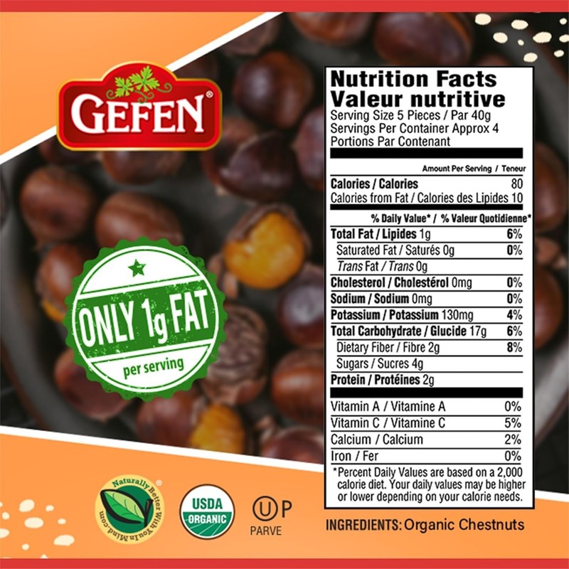 Organic Roasted Chestnuts - Ready-to-Eat, Versatile, Natural & Kosher gallery