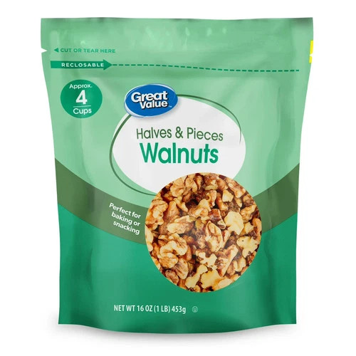 Great Value Walnuts Halves & Pieces, 16 Oz gallery