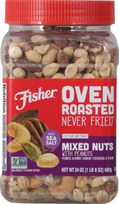 Fisher Mixed Nuts: Peanuts, Almonds, Cashews - Trail Mix Duo gallery