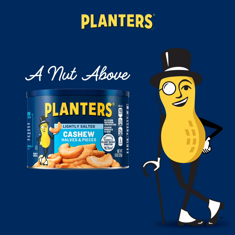PLANTERS Salted Cashew Halves and Pieces, Party Snacks, Plant-Based Protein gallery
